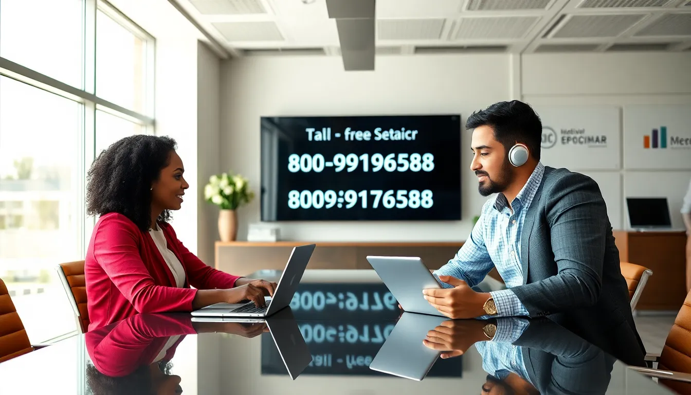 diverse team discussing customer service at a modern office.